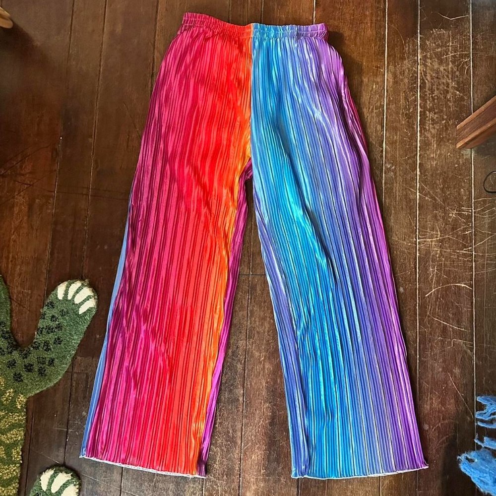 Unbranded pleated rainbow pants